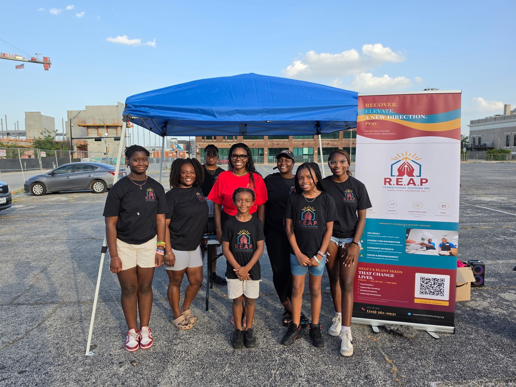 R.E.A.P. community volunteers at a housing event